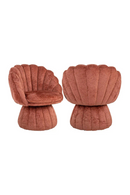 Fauteuil de Salon en Chenille à Dossier Coquille | Richmond Blossom | OROA.fr