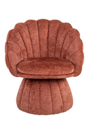 Fauteuil de Salon en Chenille à Dossier Coquille | Richmond Blossom | OROA.fr