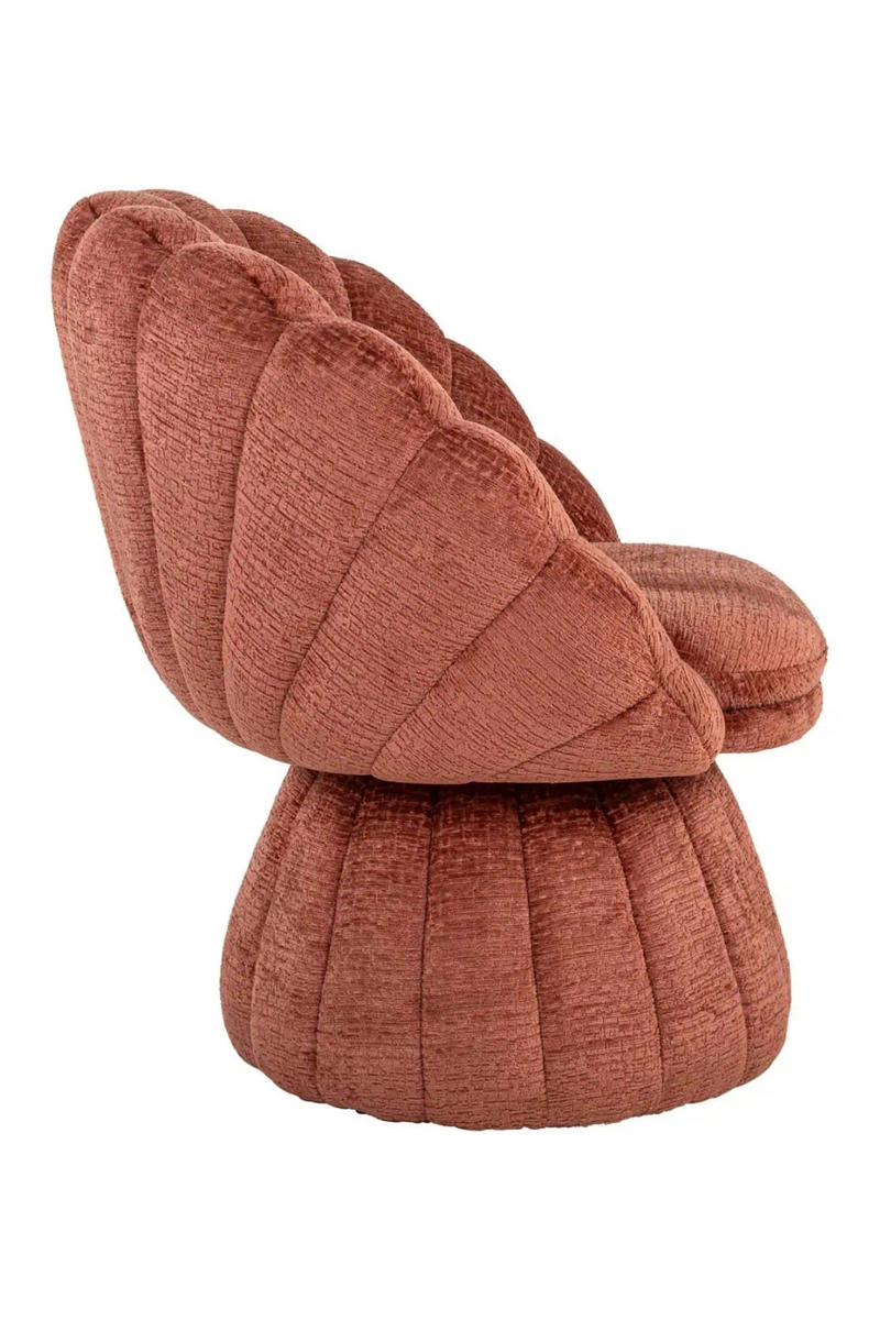 Fauteuil de Salon en Chenille à Dossier Coquille | Richmond Blossom | OROA.fr