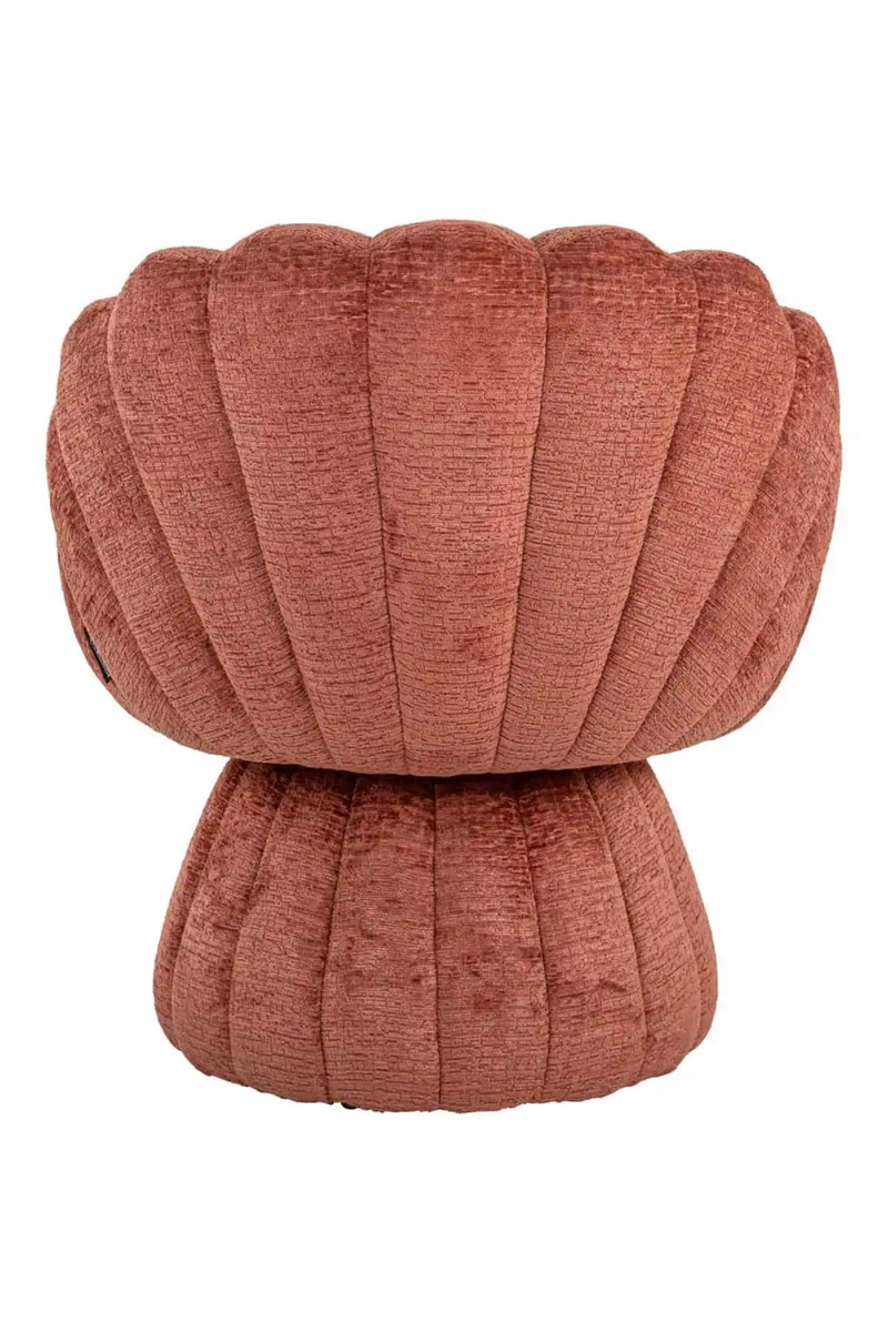 Fauteuil de Salon en Chenille à Dossier Coquille | Richmond Blossom | OROA.fr