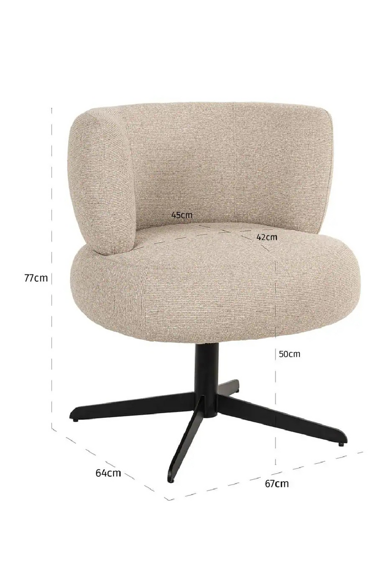 Fauteuil Pivotant Courbé | Richmond Alexis | OROA.fr