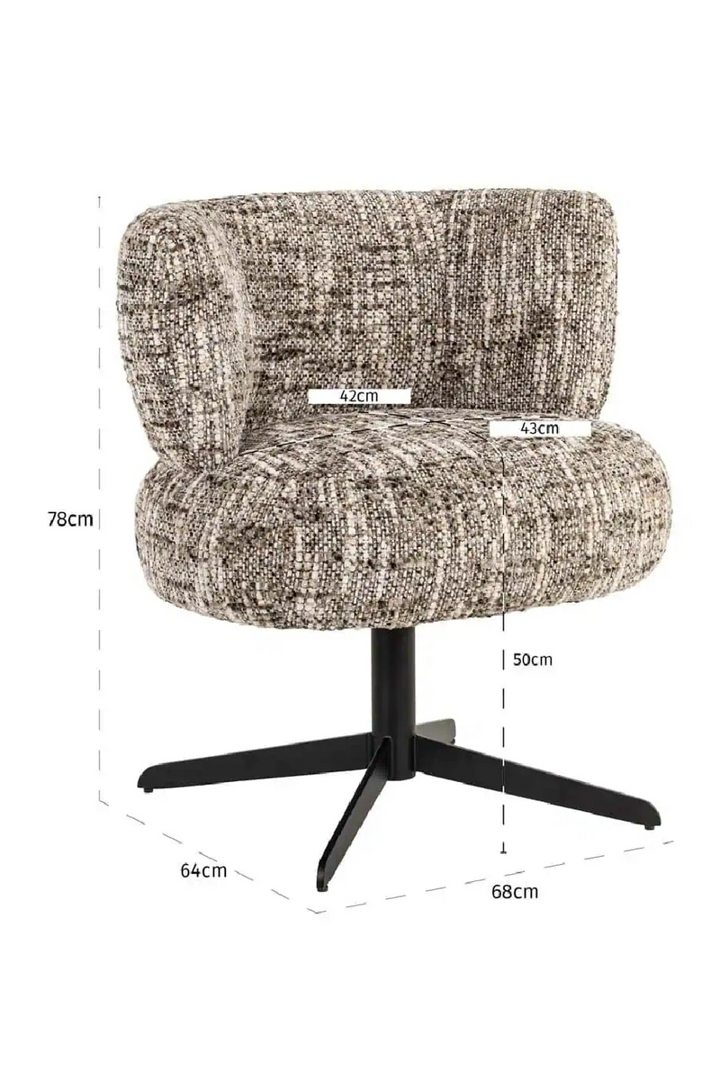 Fauteuil Pivotant Courbé | Richmond Alexis | OROA.fr