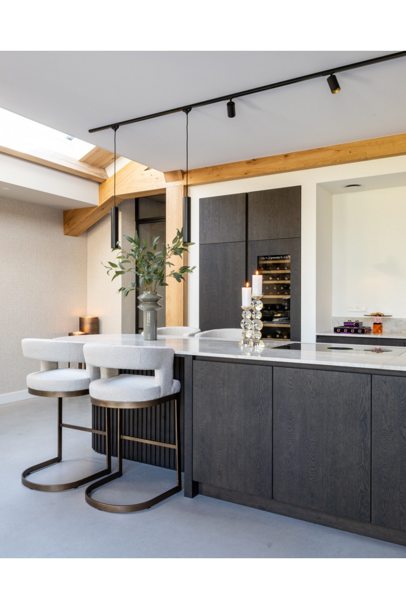 Tabouret de Bar en Porte-à-Faux Crème | Richmond Ellis | OROA.fr