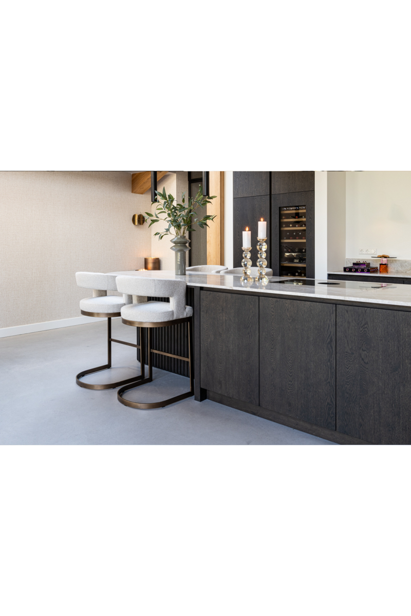 Tabouret de Bar en Porte-à-Faux Crème | Richmond Ellis | OROA.fr