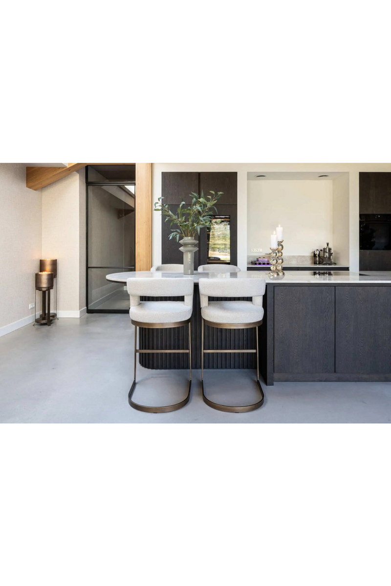 Tabouret de Bar en Porte-à-Faux Crème | Richmond Ellis | OROA.fr