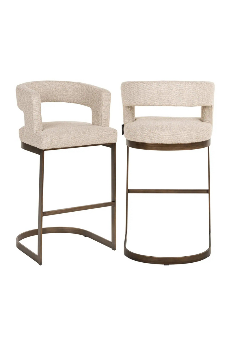 Tabouret de Bar en Porte-à-Faux Crème | Richmond Ellis | OROA.fr