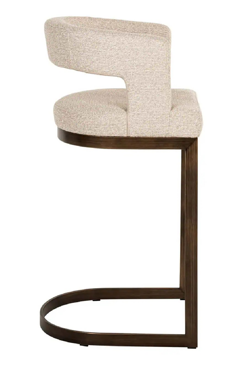 Tabouret de Bar en Porte-à-Faux Crème | Richmond Ellis | OROA.fr