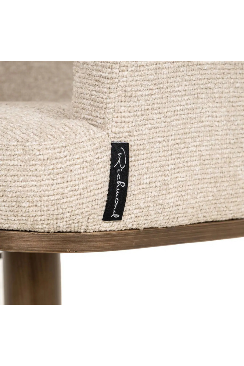 Tabouret de Bar/Comptoir Pivotant Crème | Richmond Cheyenne | OROA.fr