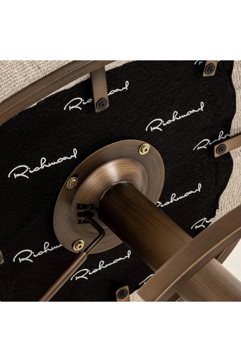 Tabouret de Bar/Comptoir Pivotant Crème | Richmond Cheyenne | OROA.fr