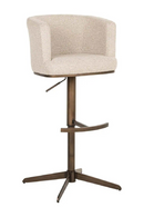 Tabouret de Bar/Comptoir Pivotant Crème | Richmond Cheyenne | OROA.fr