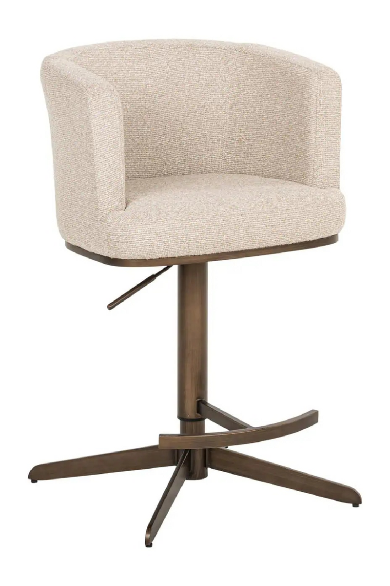 Tabouret de Bar/Comptoir Pivotant Crème | Richmond Cheyenne | OROA.fr