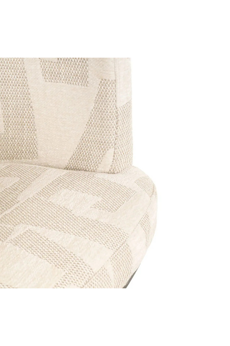 Tabouret De Bar/Comptoir Pivotant Graphique Beige | Richmond Cheyenne | OROA.fr