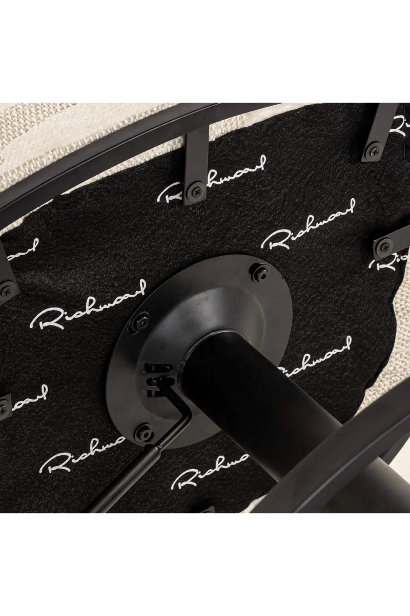 Tabouret De Bar/Comptoir Pivotant Graphique Beige | Richmond Cheyenne | OROA.fr