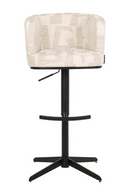 Tabouret De Bar/Comptoir Pivotant Graphique Beige | Richmond Cheyenne | OROA.fr
