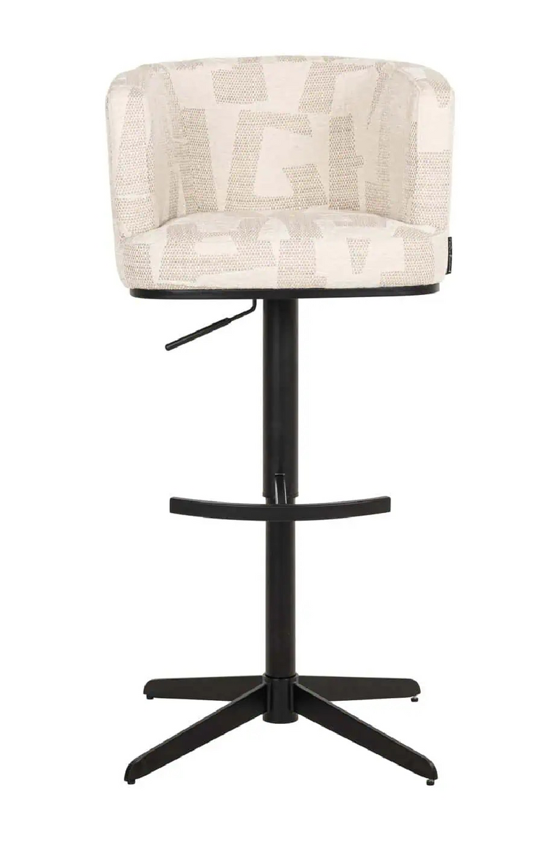 Tabouret De Bar/Comptoir Pivotant Graphique Beige | Richmond Cheyenne | OROA.fr