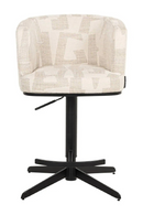 Tabouret De Bar/Comptoir Pivotant Graphique Beige | Richmond Cheyenne | OROA.fr