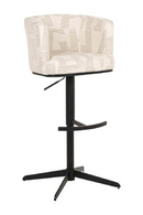 Tabouret De Bar/Comptoir Pivotant Graphique Beige | Richmond Cheyenne | OROA.fr