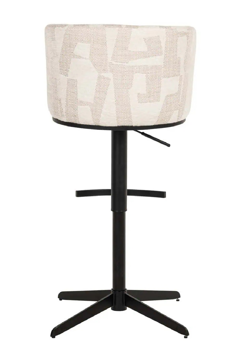 Tabouret De Bar/Comptoir Pivotant Graphique Beige | Richmond Cheyenne | OROA.fr