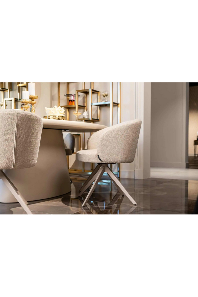 Chaise de Salle à Manger Pivotante Crème | Richmond Olivia | OROA.fr