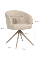 Chaise de Salle à Manger Pivotante Crème | Richmond Olivia | OROA.fr