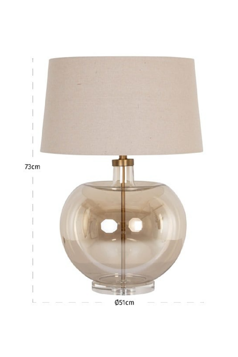 Lampe de table en verre ambré | Richmond Interiors Jazzy | OROA.fr