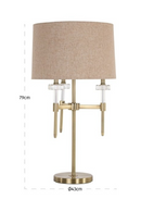 Lampe de table en or brossé | Richmond Interiors Josie | OROA.fr