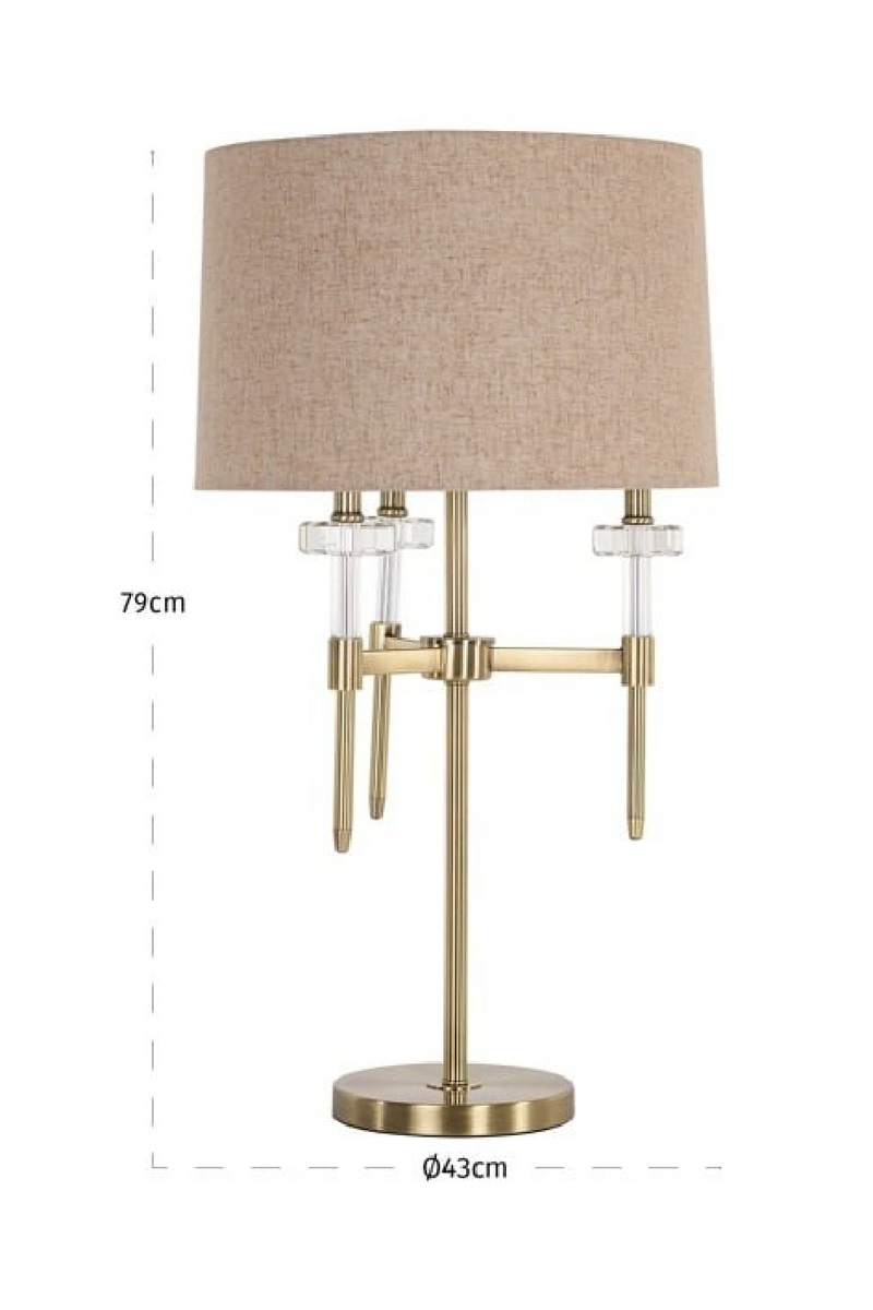 Lampe de table en or brossé | Richmond Interiors Josie | OROA.fr