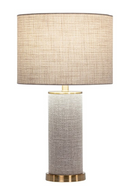 Lampe de table en lin beige | Richmond Interiors Joline | OROA.fr