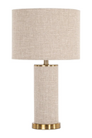 Lampe de table en lin beige | Richmond Interiors Joline | OROA.fr