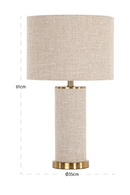 Lampe de table en lin beige | Richmond Interiors Joline | OROA.fr
