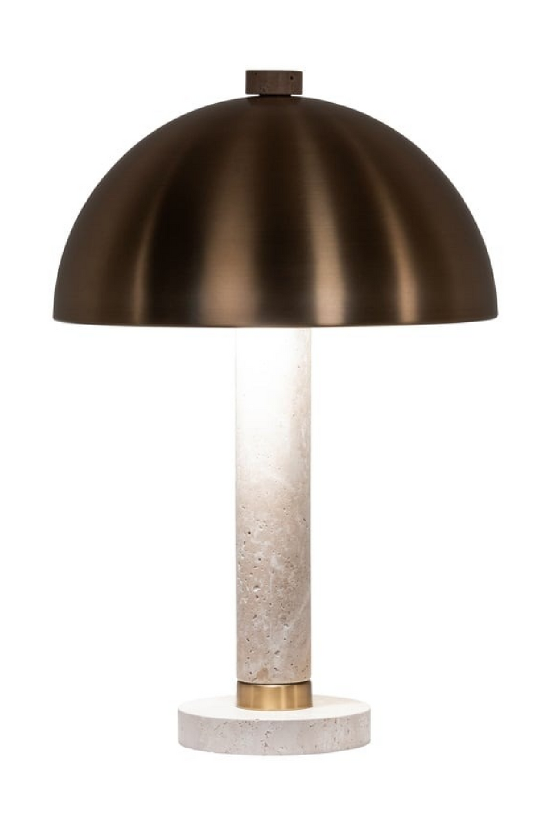 Lampe de table dôme en or brossé | Richmond Interiors Jara | OROA.fr