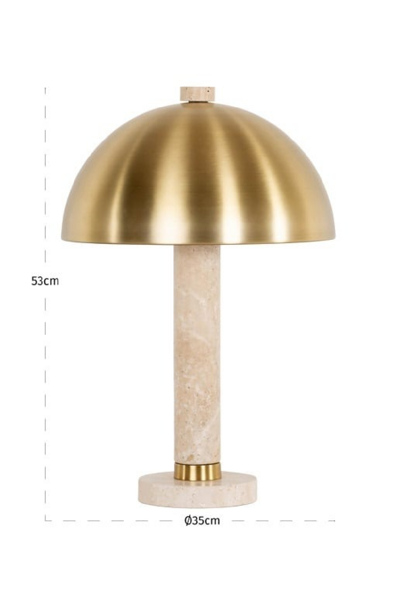 Lampe de table dôme en or brossé | Richmond Interiors Jara | OROA.fr
