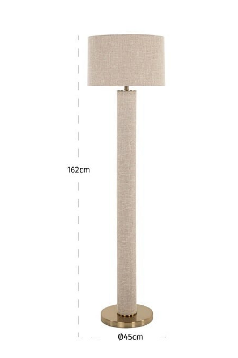 Lampadaire en lin beige | Richmond Interiors Joline | OROA.fr