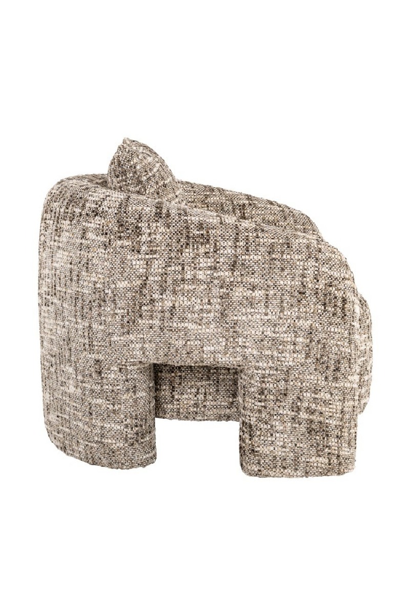 Fauteuil lounge brun à dossier courbé | Richmond Interiors Tuscany | OROA.fr