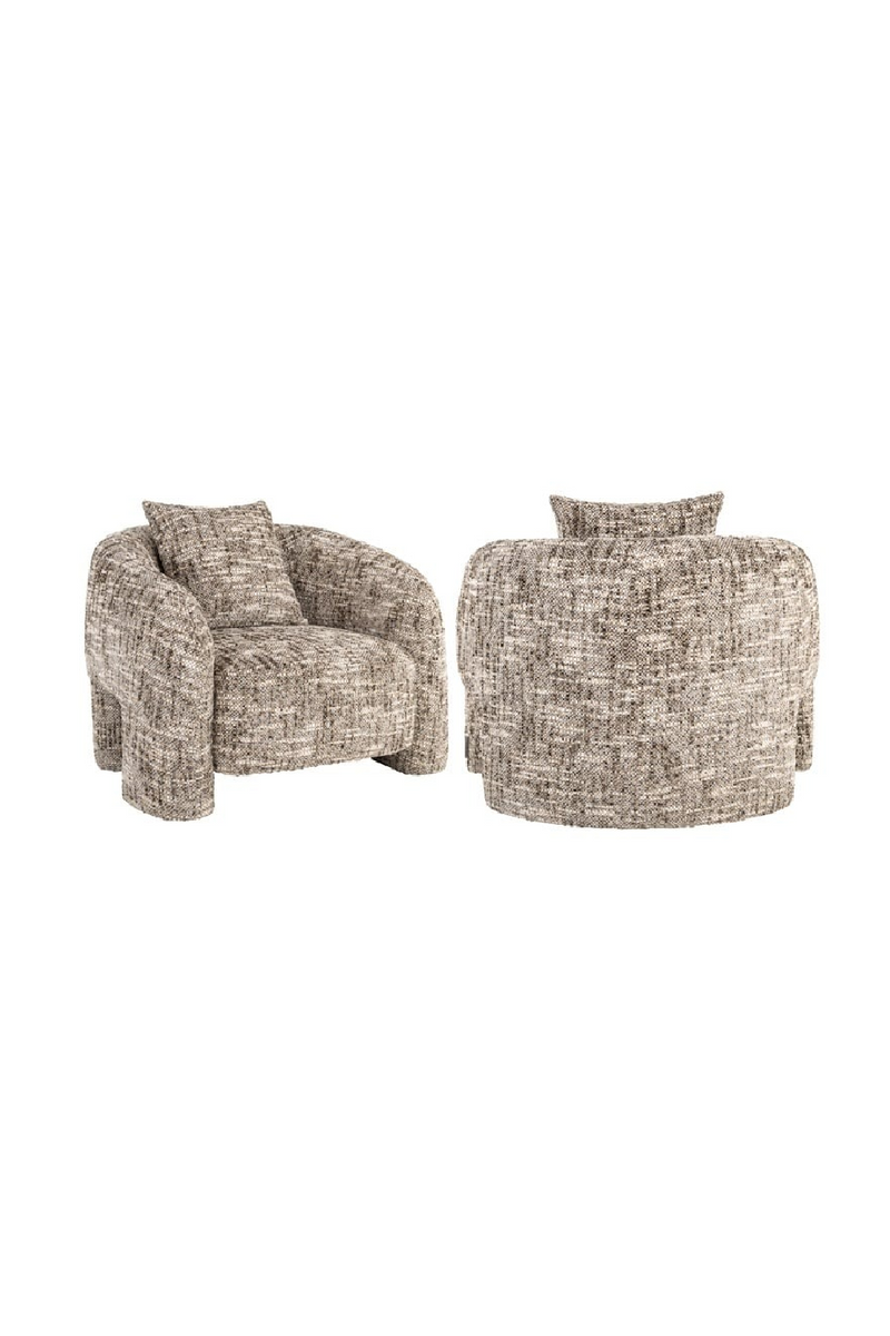 Fauteuil lounge brun à dossier courbé | Richmond Interiors Tuscany | OROA.fr