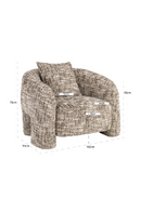 Fauteuil lounge brun à dossier courbé | Richmond Interiors Tuscany | OROA.fr