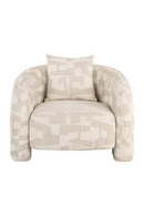 Beige Abstract Print Lounge Chair | Richmond Interiors Tuscany | OROA.fr