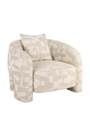 Beige Abstract Print Lounge Chair | Richmond Interiors Tuscany | OROA.fr