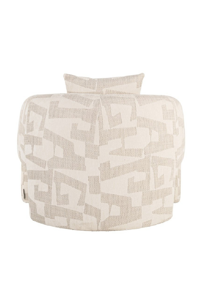Beige Abstract Print Lounge Chair | Richmond Interiors Tuscany | OROA.fr
