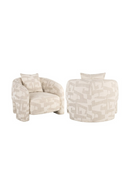 Beige Abstract Print Lounge Chair | Richmond Interiors Tuscany | OROA.fr