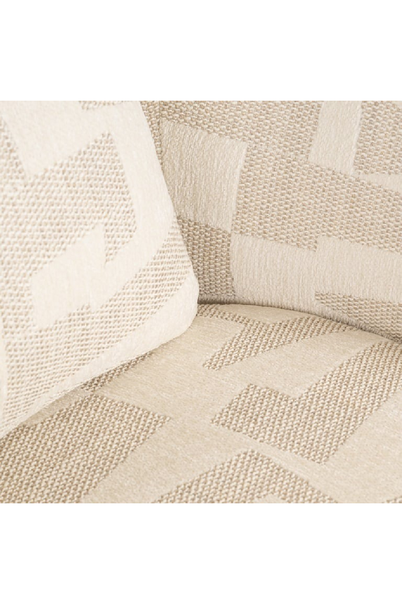 Beige Abstract Print Lounge Chair | Richmond Interiors Tuscany | OROA.fr