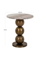 Table d’appoint en marbre beige | Richmond Interiors Barley | OROA.fr