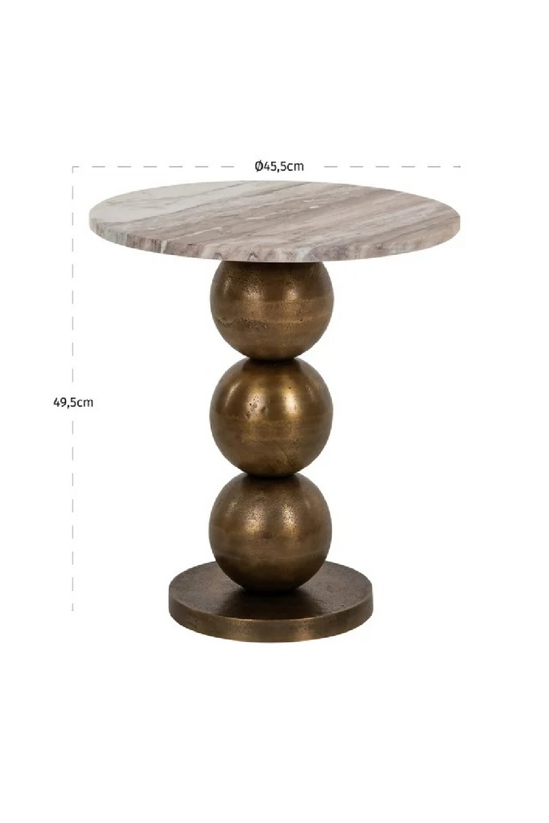 Table d’appoint en marbre beige | Richmond Interiors Barley | OROA.fr
