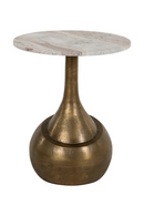 Table d’appoint avec base en or brossé | Richmond Interiors Sia | OROA.fr
