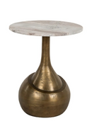 Table d’appoint avec base en or brossé | Richmond Interiors Sia | OROA.fr