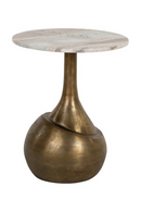 Table d’appoint avec base en or brossé | Richmond Interiors Sia | OROA.fr