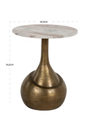 Table d’appoint avec base en or brossé | Richmond Interiors Sia | OROA.fr