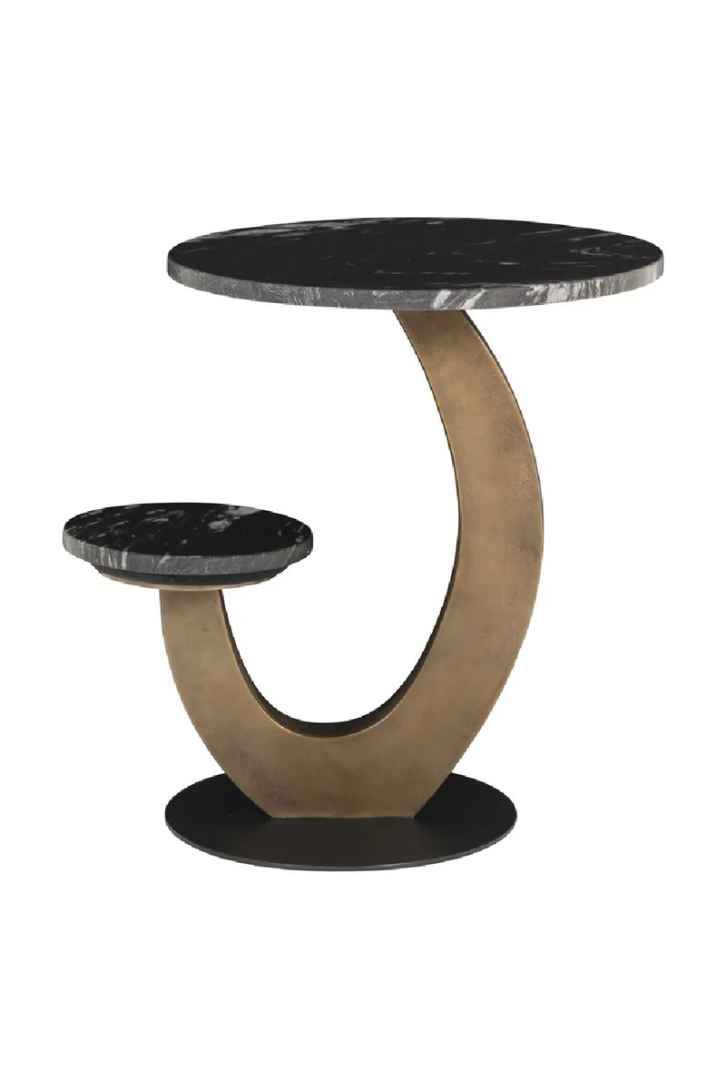 Table d’appoint avec plateaux en marbre noir | Richmond Tibby | OROA.fr