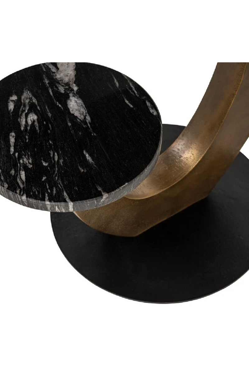 Table d’appoint avec plateaux en marbre noir | Richmond Tibby | OROA.fr