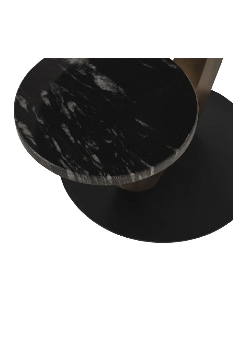 Table d’appoint avec plateaux en marbre noir | Richmond Tibby | OROA.fr